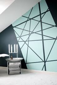 Geometric Shapes Design Of Large Walls With Colors Archzine Net Interior Design Ideas Bedroom Wall Designs Geometric Decor Wall Decor Living Room