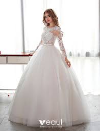 6% coupon applied at checkout. Elegant Lace Wedding Dress Scoop Neckline Pierced Bridal Ball Gown With Sash
