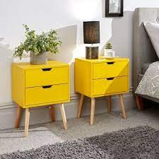 Maybe you would like to learn more about one of these? Nyborg Bedside Yellow 2 Drawers Set Of 2 Buy Online At Qd Stores