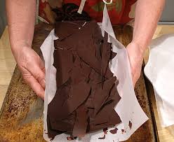 Press them gently into the chocolate swiss meringue buttercream, so they adhere to the cake. Chocolate Bark Shards Craftybaking Formerly Baking911