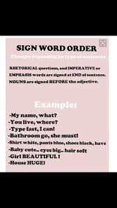 Pin By Ashley Bee On Sign Language Rhetorical Question Word Order Words