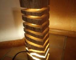 Holzlampe Baumstamm Lampe Etsy Decor Lamp Diy