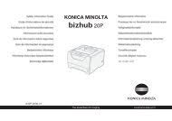 For assistance, please contact support. Bizhub 20 20p Essential Elements In Your Total Konica Minolta