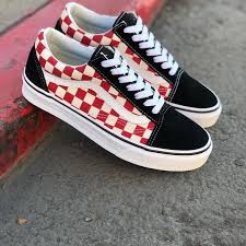 Black And White Checkered Vans With Black Stripe Pin By David On Shoes Vans Sneakers Fashion Vans Shoes Fashion Vans