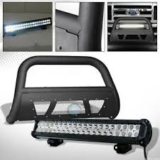 sponsored ebay fits 08 10 f250 f350 matte black studded mesh bull bar guard 120w led light in 2020 bull bar led fog lights cree led pinterest