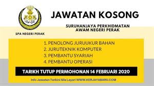 Jawatan kosong kerajaan dan swasta. Jawatan Kosong Spa Perak 2020
