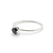Black And Silver Rings For Women Small Black Stone Ring Black Stone Ring Stone Rings Black Stone