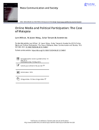 The study of mass communication is board and covers multiple areas such as advertising, broadcasting, journalism, public relations, and marketing. Pdf Mass Communication And Society Online Media And Political Participation The Case Of Malaysia Abszra Davadason Academia Edu