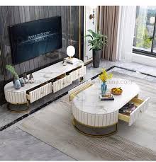The combination of cool white with the warmth of natural wood creates a very peaceful arrangement. China A90 Fancy Living Room Furniture Coffee Table Tv Stand Home Furniture China Home Furniture Tv Stand