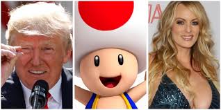 Image result for Donald Trump Mushroom Stormy Daniels Cartoon