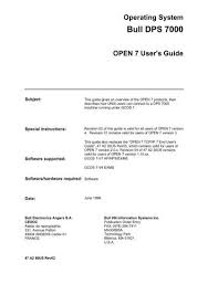 Maybe you would like to learn more about one of these? Open 7 User S Guide Support On Line Bull