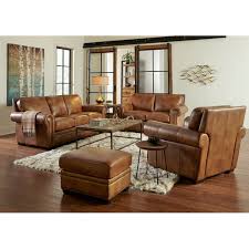 The leather was flawless and very high quality. Peake Four Piece Leather Sofa Loveseat Chair And Ottoman Set On Sale Overstock 29045968