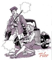Take The Money And Run By Flyler Cool Cartoons Bonnie N Clyde Concept Art Characters