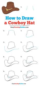 How To Draw A Cowboy Hat Really Easy Drawing Tutorial Cowboy Hat Drawing Cowboy Draw Drawing Tutorial Easy
