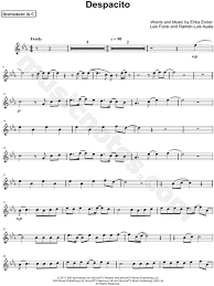 Print And Download Despacito C Instrument Sheet Music By Luis Fonsi Feat Daddy Yankee Arranged For Fl Clarinet Sheet Music Saxophone Sheet Music Sheet Music
