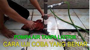 Daya listrik yang dibutuhkan untuk mengoperasikan pompa selama 6,6 menit adalah : Ini Cara Uji Coba Yang Benar Pompa Air Tanpa Listrik Youtube