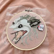 Maybe you would like to learn more about one of these? Wip Possum T Shirt Looking Scarier Than Intended So Far Pattern From Pinkbabycabbage On Etsy Crossstitch