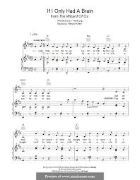 If I Only Had A Brain From The Wizard Of Oz By H Arlen On Musicaneo