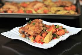 Moroccan Chicken Thigh Sheet Pan Dinner Recipe Sheet Pan Dinners Recipes Sheet Pan Dinners Dinner Recipes