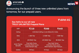 Airtel Has Three New Prepaid Recharge Packs With Unlimited