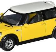 Amazon.com: KiNSMART Mini Cooper S 5inch 1:28 Scale Die Cast Metal Model  Toy Cars Yellow : Toys & Games