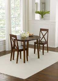 Wood Drop Leaf Dining Set Espresso Table W 2 Chairs Small Dining Room Table Round Dining Table Sets Small Dining Table Set