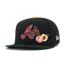 Atlanta Braves Black Offset New Era 59fifty Fitted Black Yellow Scarlet Navy A S Gold White 7 1 8 In 2021 Atlanta Braves Braves New Era 59fifty