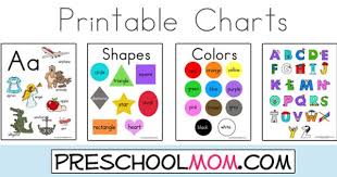 Free Printable Classroom Charts From Preschoolmom Com Shapes