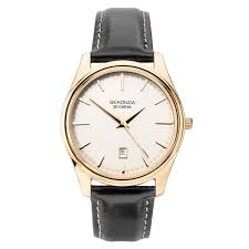 We offer leather watch bands, metal watch bands, nato watch straps, nylon watchbands, silicon and rubber watch straps, all in a variety of lengths and sizes including popular widths like a 22mm watch band, and name brands like casio g shock. Stunning Mens Gold Watch With Black Leather Band Gold Dial