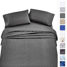 The mercerization treatment also helps dye take. Amazonsmile Premium Dobby Damask Stripe 500 Thread Count 100 Natural Cotton Bedding 4 Piece White Color Full Si White Sheet Set Full Size Sheets Bed Sheets