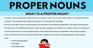 It can also be defined as a word that identifies a person, a place, an animal or a thing in a sentence Proper Noun Definition Rules And Examples Of Proper Nouns 7esl