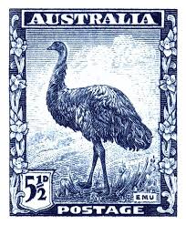 1942 Australia Emu Bird Postage Stamp Greeting Card For Sale By Retro Graphics Postage Stamp Design Postage Stamps Postage Stamp Art