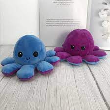 Lightning Crate Reversible Octopus Plush Toy Blue Purple In 2021 Octopus Plush Octopus Stuffed Animal Plush Animals