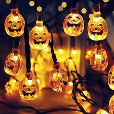 Charlemain Halloween Pumpkin String Lights Solar String Light 20ft 30 Led Outdoor Decorative Lights For Patio Garden Gate Yard Halloween Christmas Decoration Ip65 Waterproof Warm White Maitipi Shop