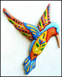 7.8 inches high by 10.9 inches wide (this includes measurement of the branch/spike) installed in minutes all you need is. Hand Painted Metal Wall Art Metal Art Butterflies Tropical Fish Mermaids And More