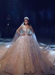2019 Princess Luxury Wedding Dress African Arabic Dubai Long Sleeve Beading Church Form Long Sleeve Ball Gown Wedding Dress Royal Ball Gowns Ball Gowns Wedding