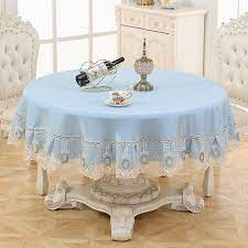 4.6 out of 5 stars. Sunsky Home Fabric Round Tablecloth Hotel Disposable Anti Scald Table Mats Size 180cm Plain Blue