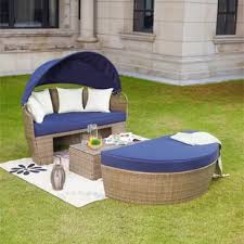 Sol 72 Outdoor Brentwood Canopy Patio Daybed With Cushions Wayfair In 2020 Patio Daybed Outdoor Daybed Patio Lounge Furniture