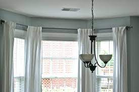 They allow natural light in your bay window likely looks out onto some of the best views of your property, and it's important that the window treatment you choose still allows you to access that view. Diy Bay Window Curtain Rod Diy Bay Window Curtains Bay Window Curtains Bay Window Curtain Rod