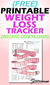free printable weight loss tracker