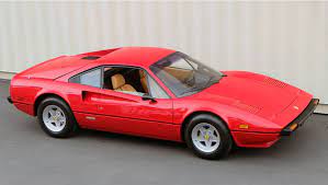 Red with tan leather interior. Collector Studio Fine Automotive Memorabilia 1976 Ferrari 308 Gtb Brochure