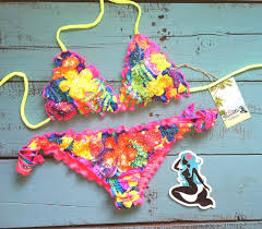 Tropical Bikini Cheeky Bikini Hula Bikini Bright Bikini Hawaiian Swimsuit Cute Bikini Unique Bikini Floridita Hula Girl Swimsuit