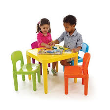 Tot Tutors Plastic Table And Chair Set Kids Table Chair Set Kids Table Set Kids Activity Center