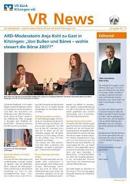 Wir freuen uns auf ihren besuch in der bahnhofstr. Ard Moderatorin Anja Kohl Zu Gast In Kitzingen Vr Bank