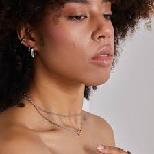 Annie Apple Esti Carabiner Sterling Silver Chain Necklace