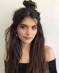 45 Beautiful And Amazing Bun Hairstyles Ideas Half Bun Hairstyles Easy Hairstyles For Long Hair Straight Hairstyles
