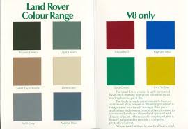 Color Codes Defender 1990 Land Rover Defender Land Rover