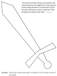 Coloring Page Template Printing Armor Of God Bible Lessons For Kids Sunday School Activities