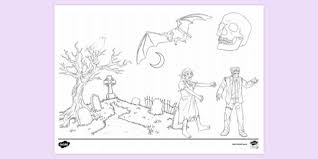 And you can freely use images for your personal blog! Free Horror Printable Colouring Colouring Sheets