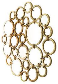Wall mirror three circles, full brass. Modern Gold Circle Wall Art Mirrored Rings Metal Contemporary Contemporary Metal Wall Art By My Swanky Home